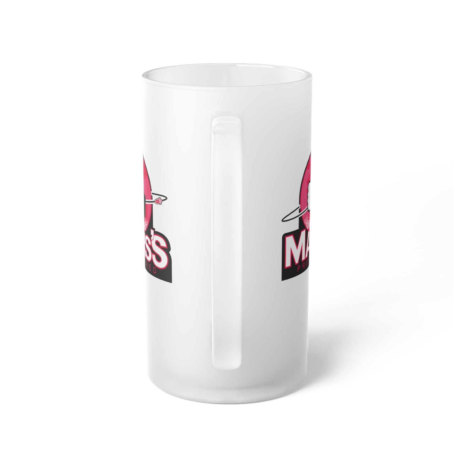 Black Ocean: Mars's Preferred frosted glass beer mug