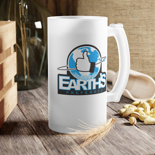 Black Ocean: Earth's Preferred frosted glass beer mug