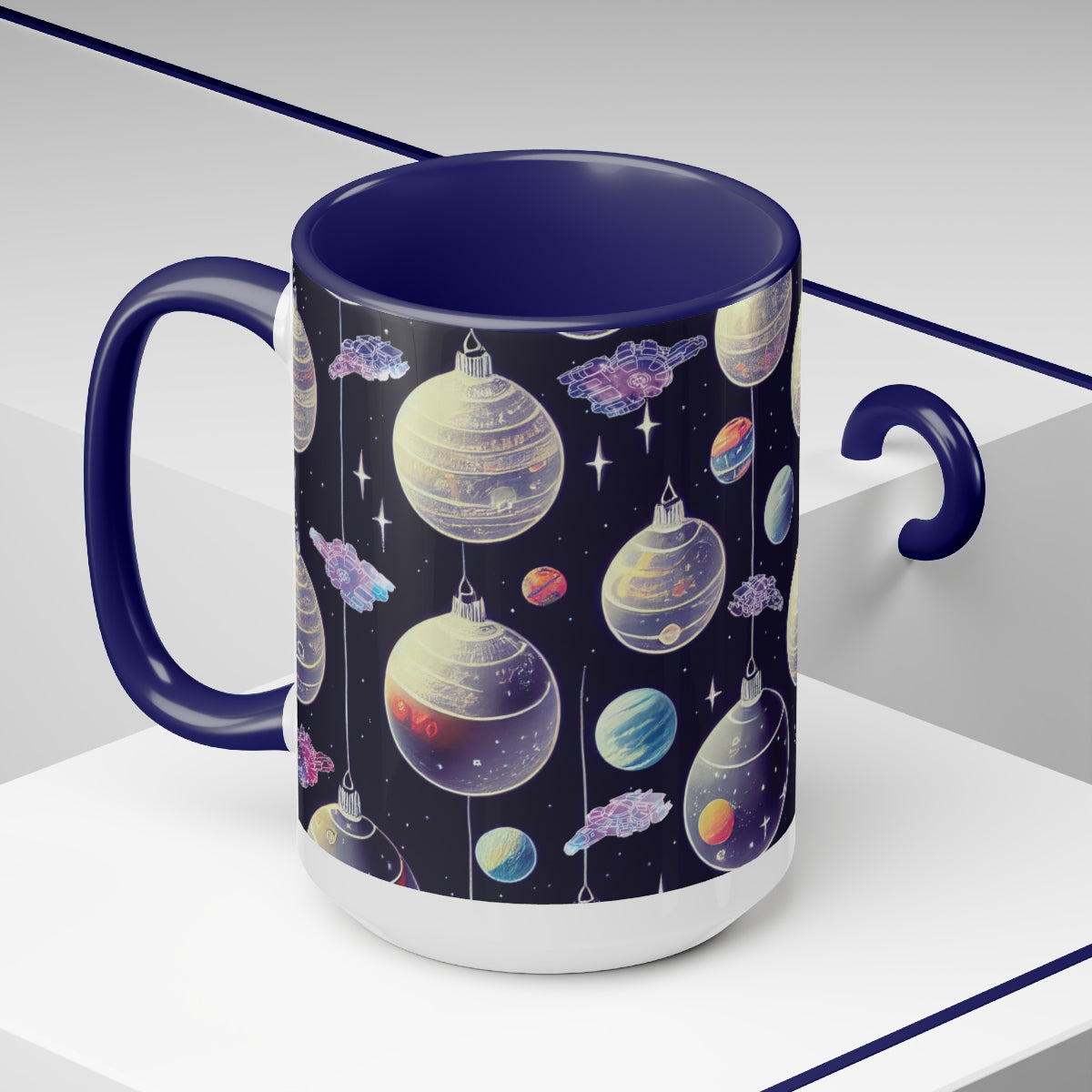 Black Ocean: Mobius Two-Tone Coffee Mugs, 15oz