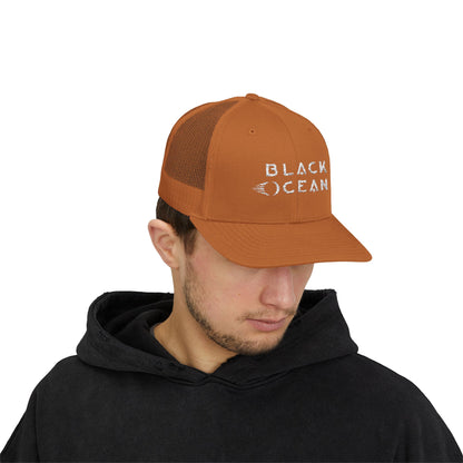 Black Ocean Snapback Trucker Cap
