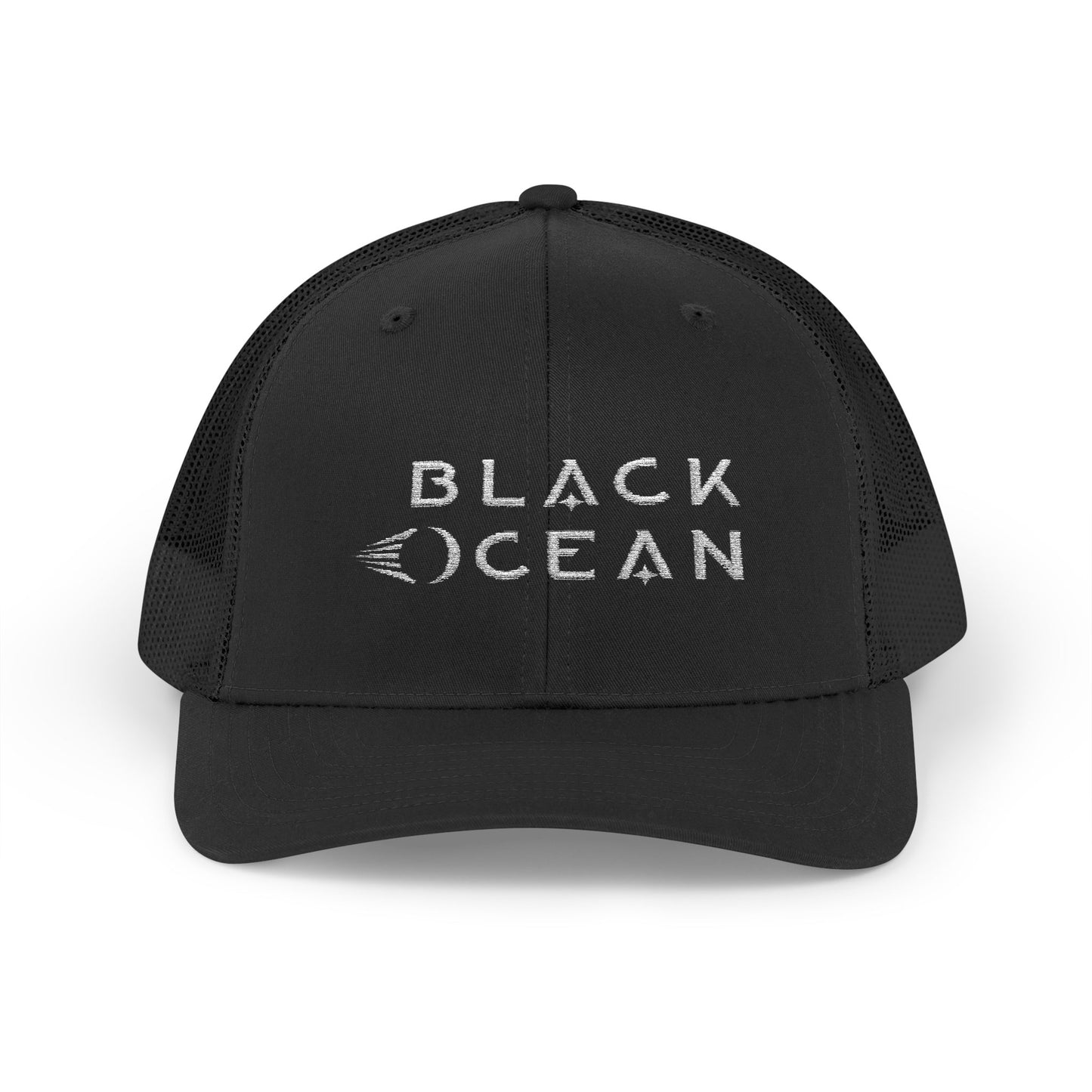 Black Ocean Snapback Trucker Cap