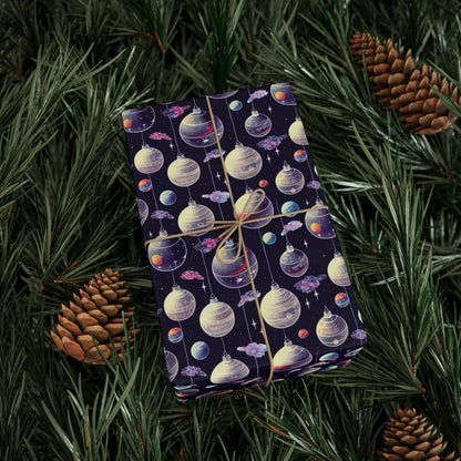 Black Ocean Christmas Ornaments gift wrap roll