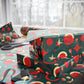 Black Ocean Red and Green Space gift wrap roll