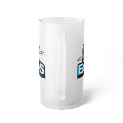 Black Ocean: Earth's Preferred frosted glass beer mug